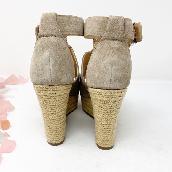 Marc Fisher Alison Leather Espadrille Wedges Sz 10 - Picture 4 of 7